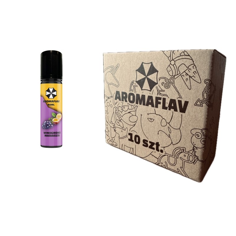 10 ks. Aromaflav MIX 40ml Passion fruit - Grape